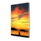 HomeRoots 24" Black Cat Watching Sunset 3 Giclee Wrap Canvas Wall Art