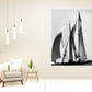 HomeRoots 24" Black and White Sailboat Giclee Wrap Canvas Wall Art