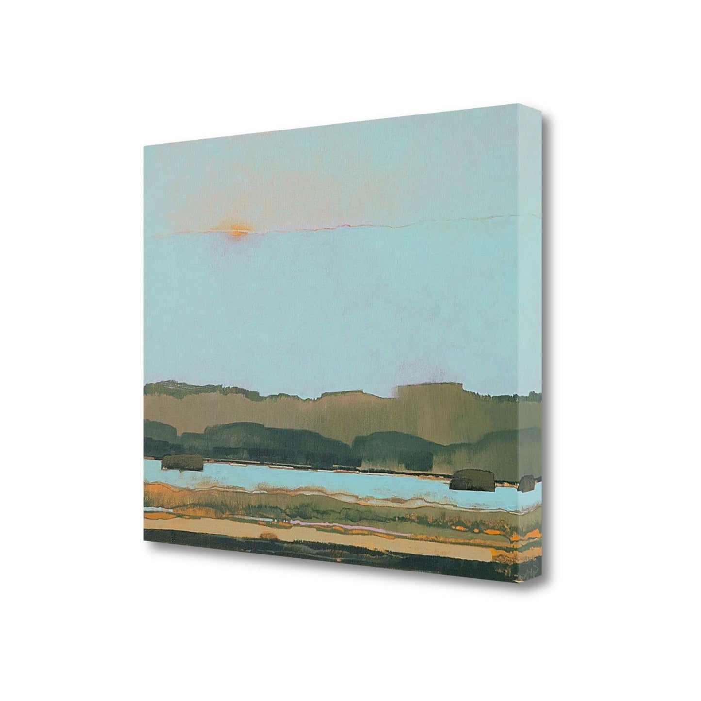 HomeRoots 24" By the Bank of the River Giclee Wrap Canvas Wall Art