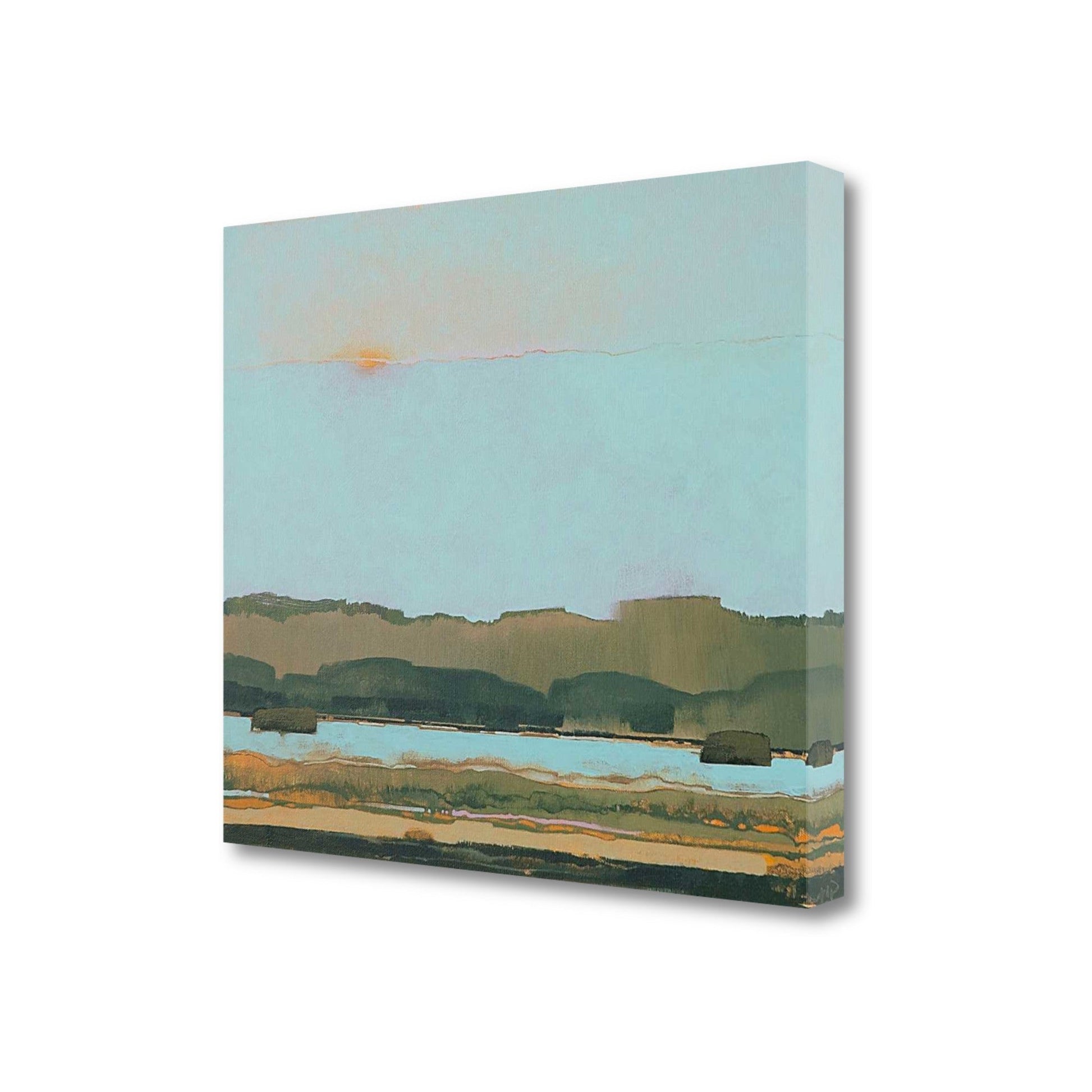 HomeRoots 24" By the Bank of the River Giclee Wrap Canvas Wall Art
