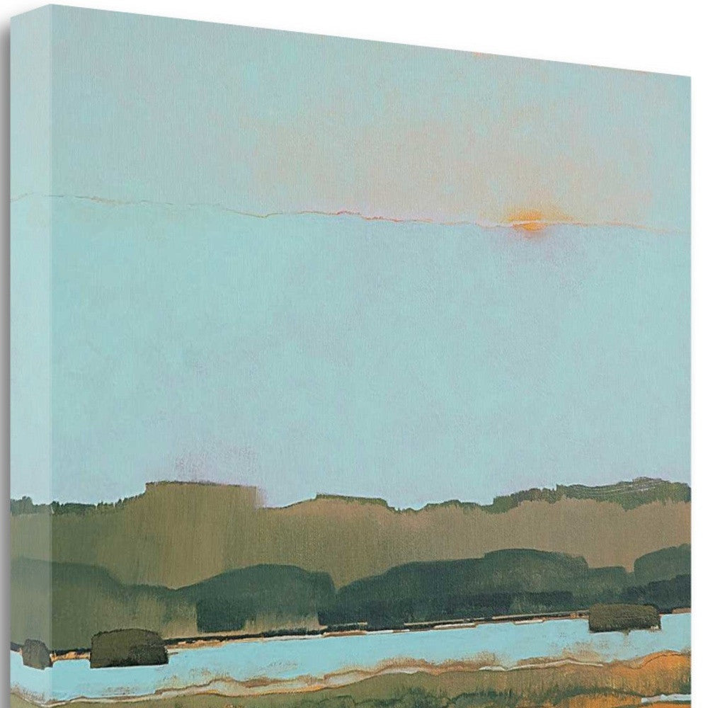 HomeRoots 24" By the Bank of the River Giclee Wrap Canvas Wall Art