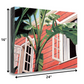 HomeRoots 24" Coastal Green Tropical Leaves Giclee Wrap Canvas Wall Art