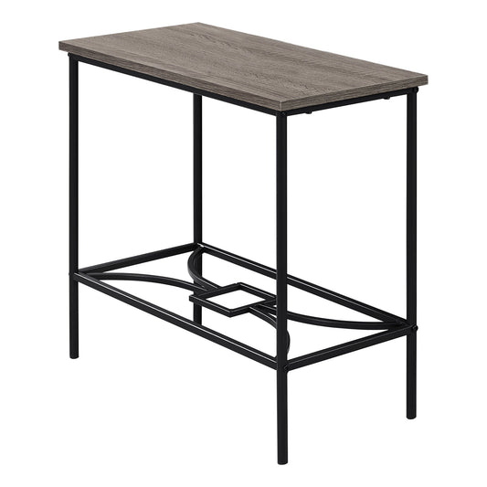 HomeRoots 24" Console Table With Storage in Taupe And Black Finish