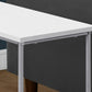 HomeRoots 24" Console Table With Storage in White And Silver Finish