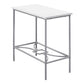 HomeRoots 24" Console Table With Storage in White And Silver Finish