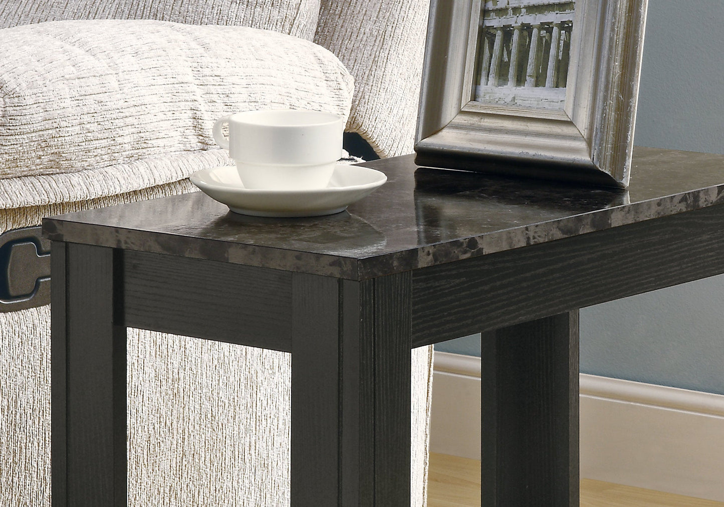 HomeRoots 24" Console Table in Gray and Black Finish