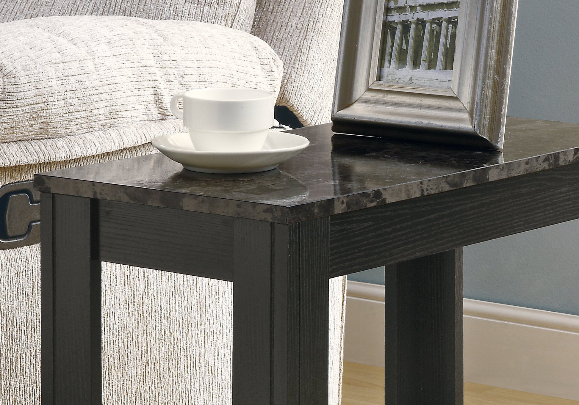 HomeRoots 24" Console Table in Gray and Black Finish