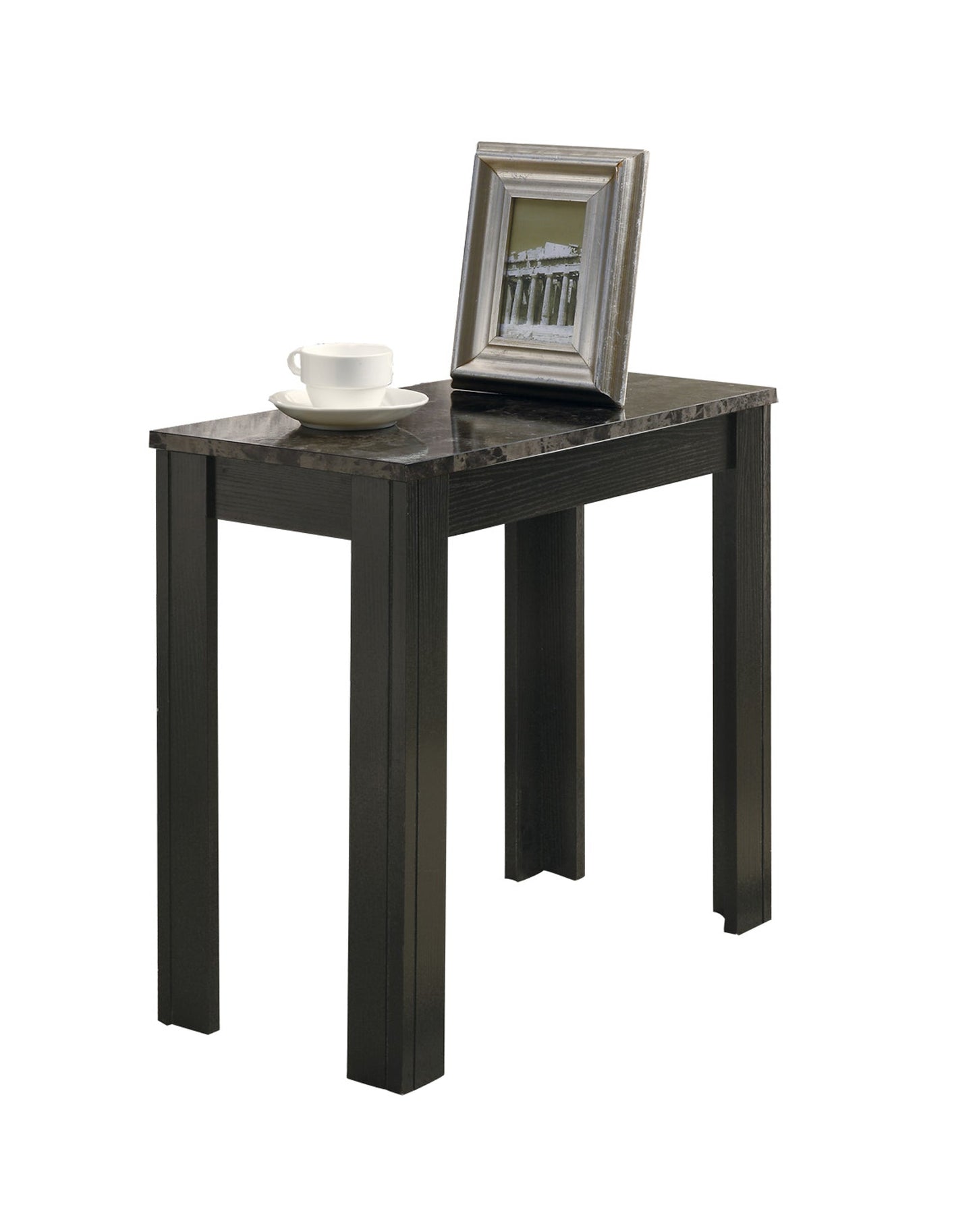 HomeRoots 24" Console Table in Gray and Black Finish