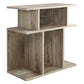 HomeRoots 24" Deep Taupe End Table With 6 Shelves