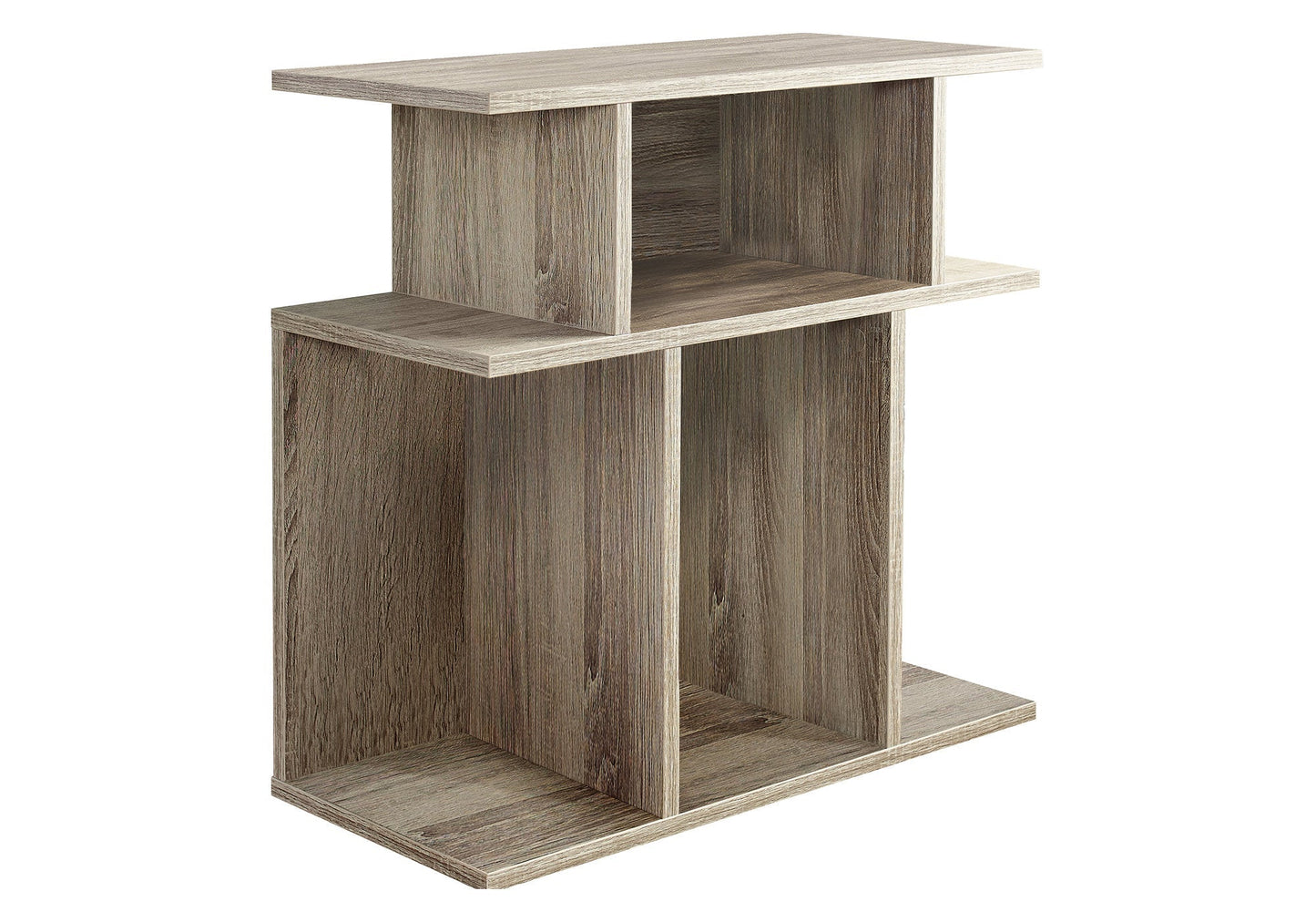 HomeRoots 24" Deep Taupe End Table With 6 Shelves