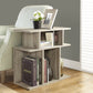 HomeRoots 24" Deep Taupe End Table With 6 Shelves