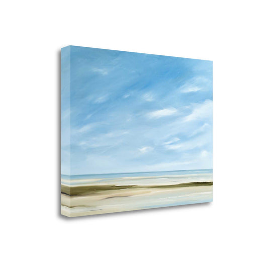 HomeRoots 24" Empty Beach on a Bright Sunny Day Giclee Wrap Canvas Wall Art