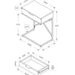 HomeRoots 24" End Table With Drawer in Silver and Gray Finish