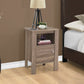 HomeRoots 24" End Table With Shelf in Deep Taupe Finish