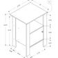 HomeRoots 24" End Table With Shelf in Deep Taupe Finish