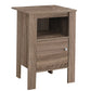 HomeRoots 24" End Table With Shelf in Deep Taupe Finish