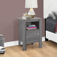 HomeRoots 24" End Table With Shelf in Gray Finish