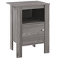 HomeRoots 24" End Table With Shelf in Gray Finish