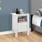 HomeRoots 24" End Table With Shelf in White Finish