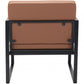 HomeRoots 24" Faux Leather Arm Chair in Brown and Black Finish