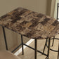 HomeRoots 24" Free Form Manufactured Wood Bar Table in Brown Finish