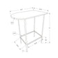 HomeRoots 24" Free Form Manufactured Wood Bar Table in White Finish