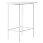 HomeRoots 24" Free Form Manufactured Wood Bar Table in White Finish