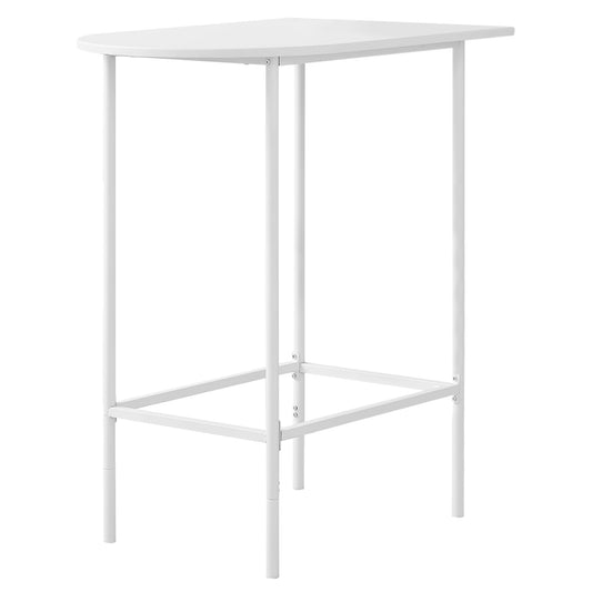 HomeRoots 24" Free Form Manufactured Wood Bar Table in White Finish