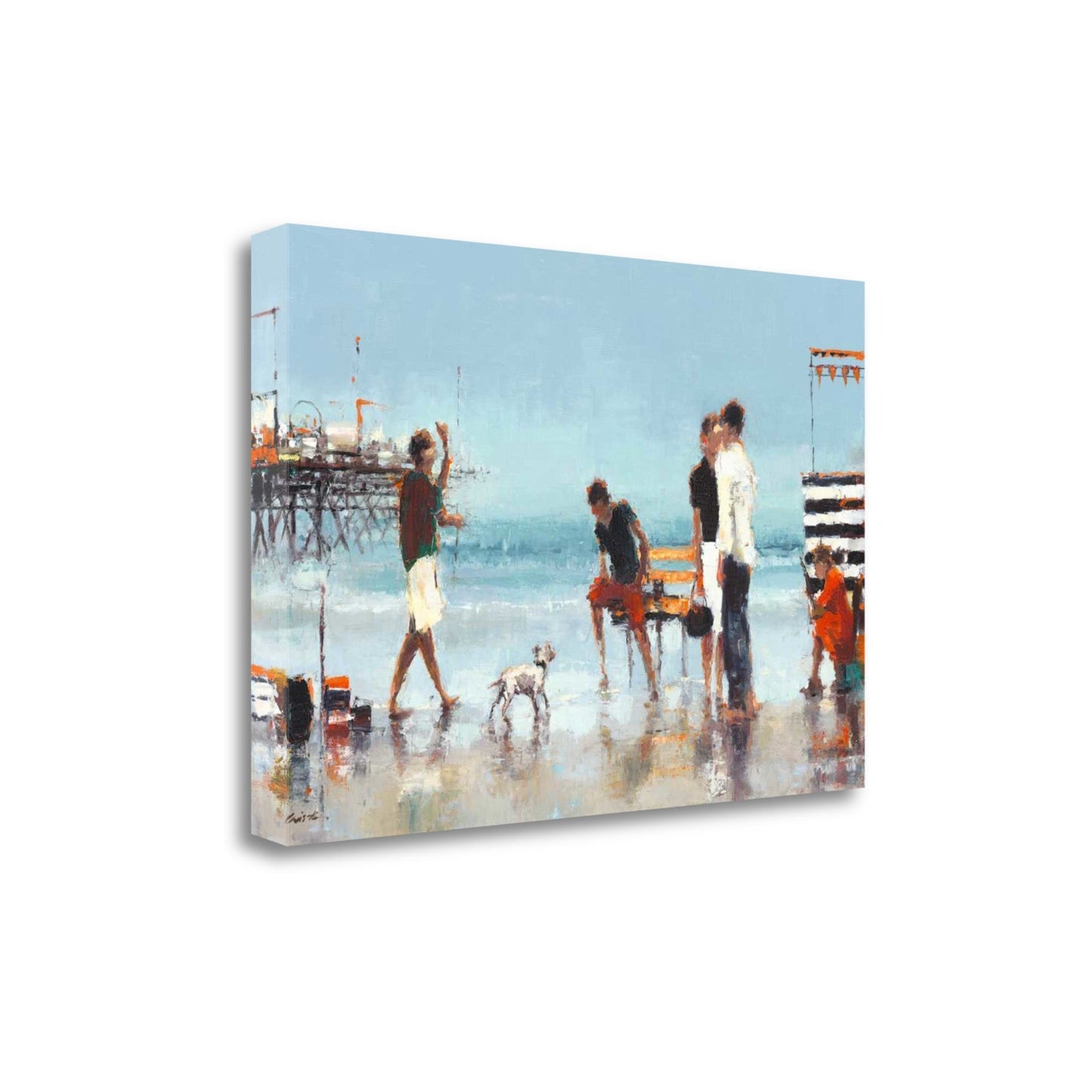 HomeRoots 24" Fun at the Beach Giclee Wrap Canvas Wall Art