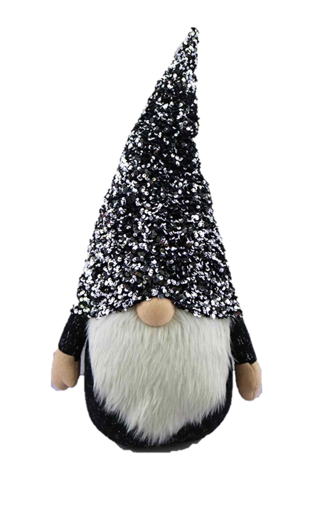 HomeRoots 24" Glittery Black and White Sparkle Gnome