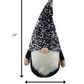 HomeRoots 24" Glittery Black and White Sparkle Gnome