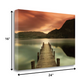 HomeRoots 24" Gorgeous Sunset over the Lake Giclee Wrap Canvas Wall Art