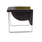 HomeRoots 24" Grey and Green Fabric Polyester and Stainless Steel Accent Chair