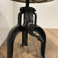 HomeRoots 24" Iron Backless Counter Height Bar Chair With Brown And Black Finish