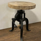 HomeRoots 24" Iron Backless Counter Height Bar Chair With Brown And Black Finish
