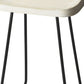 HomeRoots 24" Iron Backless Counter Height Bar Chair With Off White And Black Finish