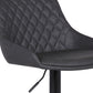 HomeRoots 24" Iron Swivel Low Back Adjustable Height Bar Chair in Gray and Black Finish