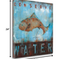 HomeRoots 24" Keep Our Oceans Clean 3 Giclee Wrap Canvas Wall Art