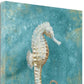 HomeRoots 24" Majestic Seahorse in the Deep Blue Giclee Wrap Canvas Wall Art