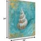 HomeRoots 24" Majestic Seashell in the Bright Blue Sea Giclee Wrap Canvas Wall Art
