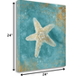 HomeRoots 24" Majestic Starfish in the Deep Blue Sea Giclee Wrap Canvas Wall Art