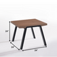 HomeRoots 24" Metal End Table With Walnut Wood and Black Finish