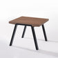 HomeRoots 24" Metal End Table With Walnut Wood and Black Finish