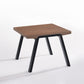 HomeRoots 24" Metal End Table With Walnut Wood and Black Finish