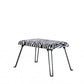 HomeRoots 24" Microfiber Folding Bench With Faux Zebra Finish