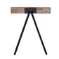 HomeRoots 24" Modern Industrial Side End Table With Multi Grain Wood Finish
