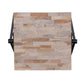 HomeRoots 24" Modern Industrial Side End Table With Multi Grain Wood Finish