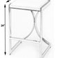 HomeRoots 24" Off White And Silver Faux Leather And Iron Backless Counter Height Bar Chair With Footrest
