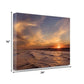 HomeRoots 24" Orange Sunset Over The Ocean 1 Giclee Wrap Canvas Wall Art