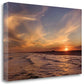 HomeRoots 24" Orange Sunset Over The Ocean 1 Giclee Wrap Canvas Wall Art